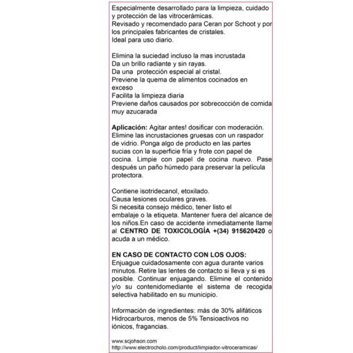 Limpador de placa vitrocerâmica CeraFix (200ml) 5 Limpador de placa vitrocerâmica CeraFix (200ml) - Imagem 3