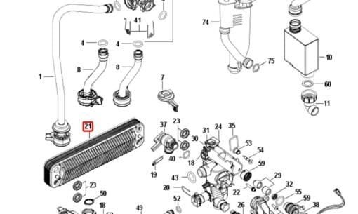 Intercambiador de Calor Caldera Junkers ZWB 87161066850 4 Intercambiador de Calor Caldera Junkers ZWB 87161066850 - Imagen 2