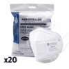 Pack de 20 Mascarillas FFP2 con CERTIFICADOS ESPAÑOLES num 149:2001+A1:2009 Blanco