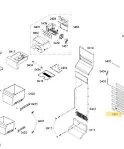 Alternative view of Resistencia calefactor deshielo evaporador congelador frigorifico combi side by side Bosch KAD KAN 62 00669157