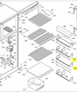 Profilo portabottiglie in vetro per frigorifero Liebherr KDs2542 7422876 - Immagine 3