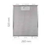 Filtro per cappa aspirante in metallo Cata 32 x 26 cm 02800905