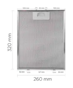 Filtro per cappa aspirante in metallo Cata 32 x 26 cm 02800905