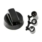 Universal Hob Control Knob, Black, 6.8mm Shaft, 3099