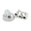 Mando cocina Placa Universal plata eje 6,8 mm 3100