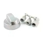 Mando cocina Placa Universal plata eje 6,8 mm 3100