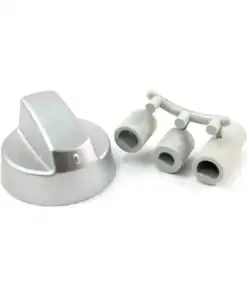 Universal silver hob control knob, 6.8 mm shaft, 3100