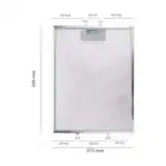 Filtro metálico Campana Teka DBB60 81460133 344 x 275 mm